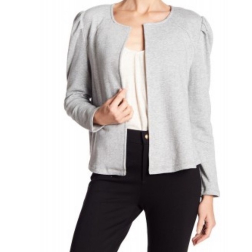14th & Union Puff Sleeve Open Cardigan